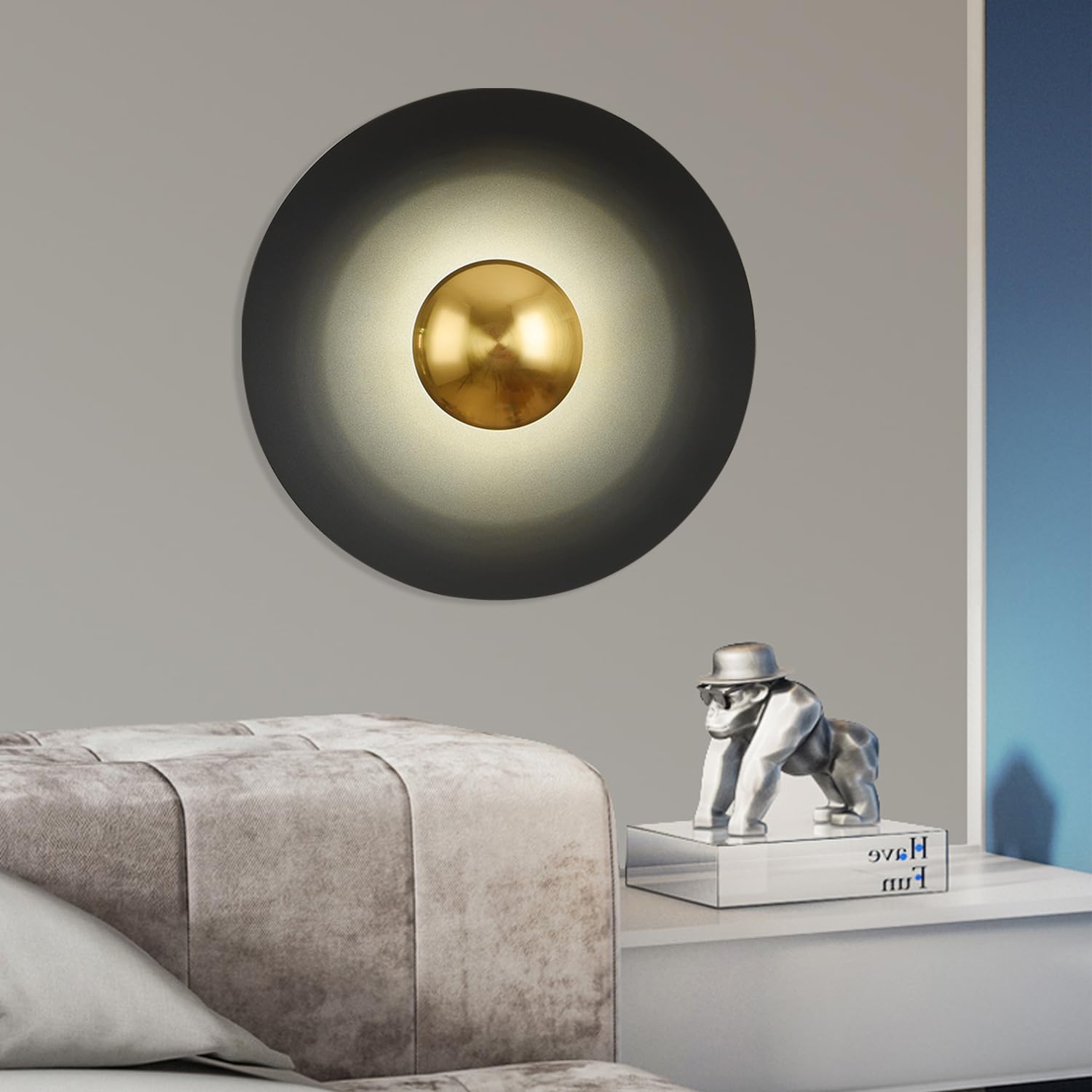 Valentina Piatto Minimalista LED Applique Metallo Albergo Camera da Letto