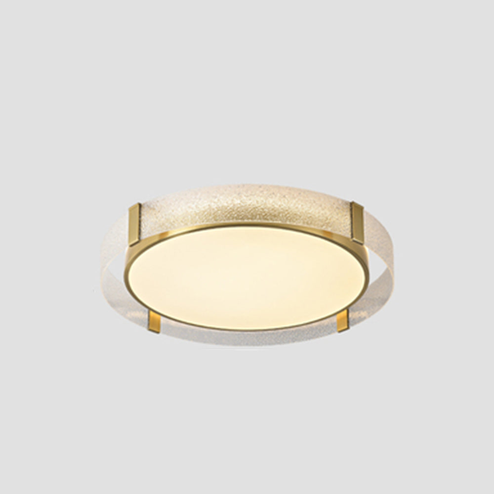 Arisha Moderne LED Plafoniere Incasso Rame Puro/Vetro Diamantato Bianco