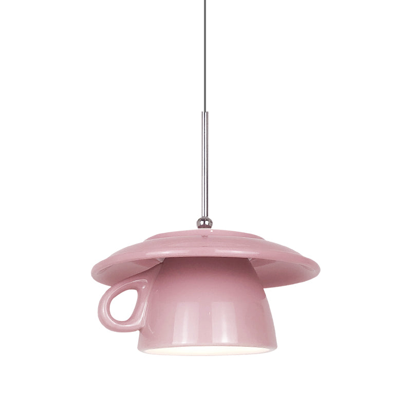 Valentina Moderno Colorato Tazza Ceramica Lampade a Sospensione Soggiorno