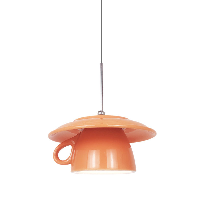 Valentina Moderno Colorato Tazza Ceramica Lampade a Sospensione Soggiorno