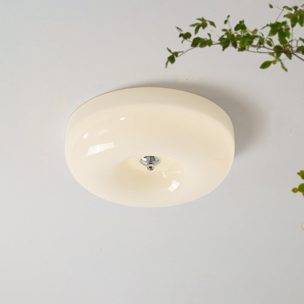 Valentina Lampada da Soffitto Vintage in Vetro Crema