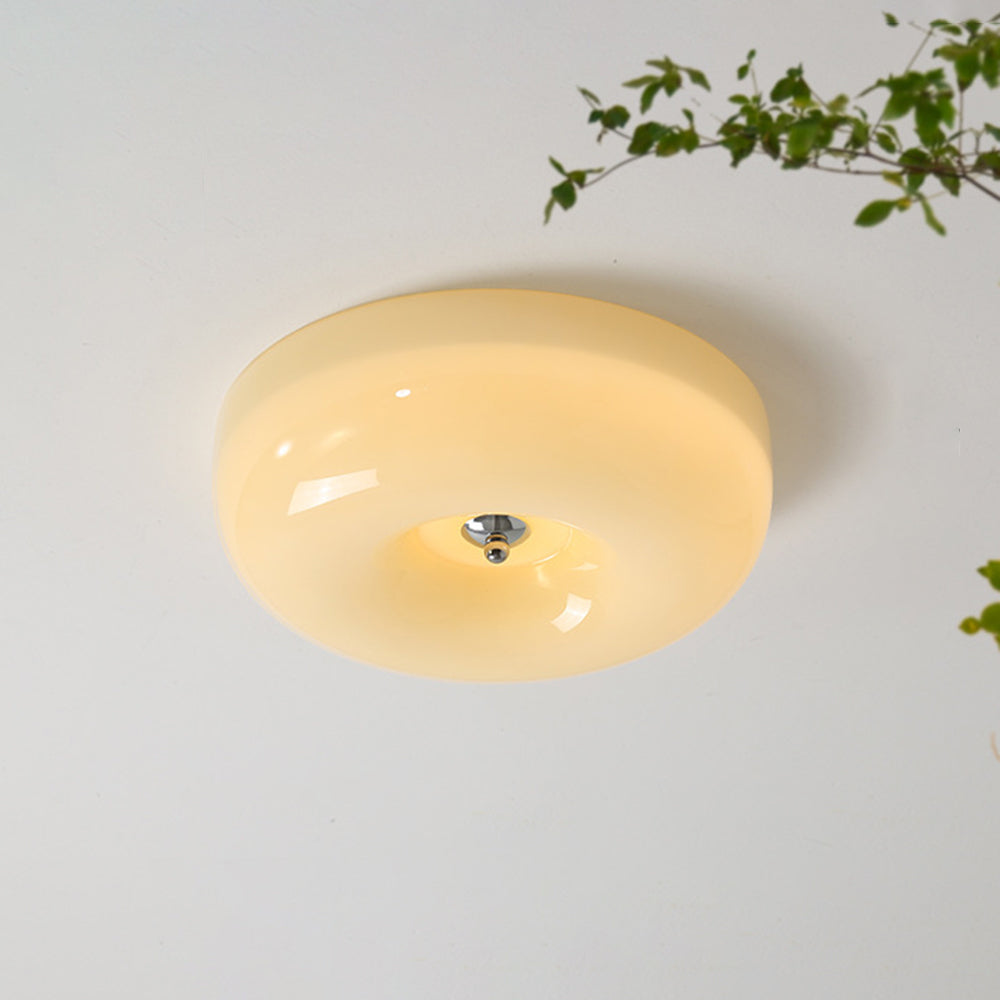 Valentina Lampada da Soffitto Vintage in Vetro Crema