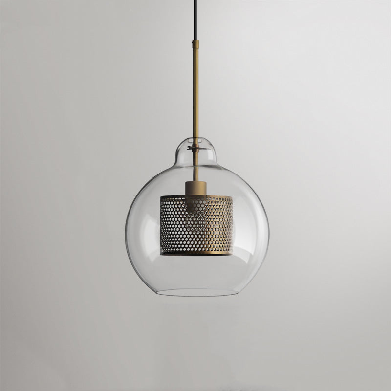 Arisha Lampade a Sospensione Metallo/Vetro Oro Globo/Cilindro Contemporaneo