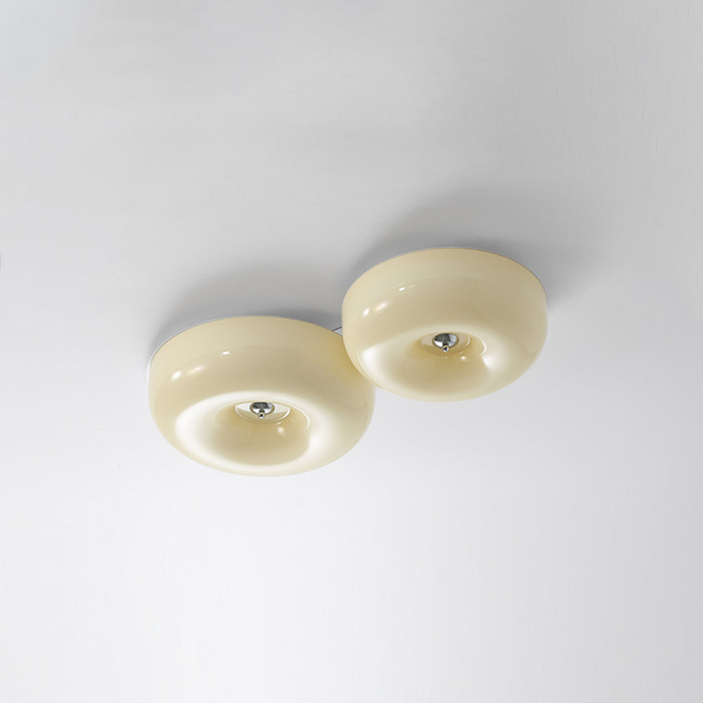 Valentina Lampada da Soffitto Vintage in Vetro Crema