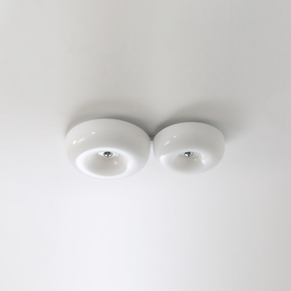 Valentina Lampada da Soffitto Vintage in Vetro Crema