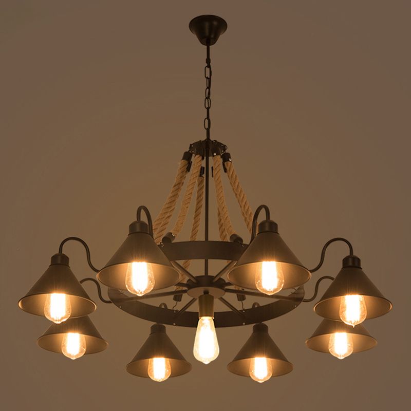 Silva Lampadari Candeliere Industriale Metallo LED Soggiorno