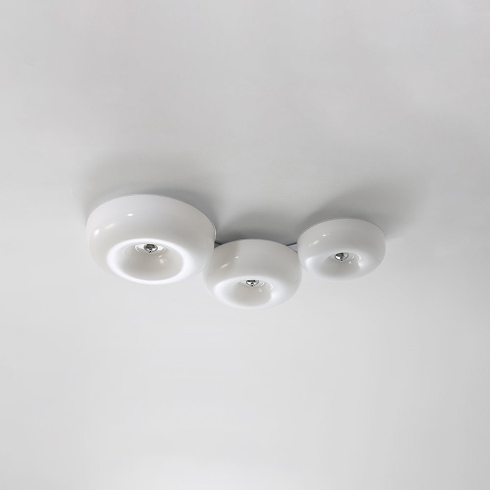 Valentina Lampada da Soffitto Vintage in Vetro Crema