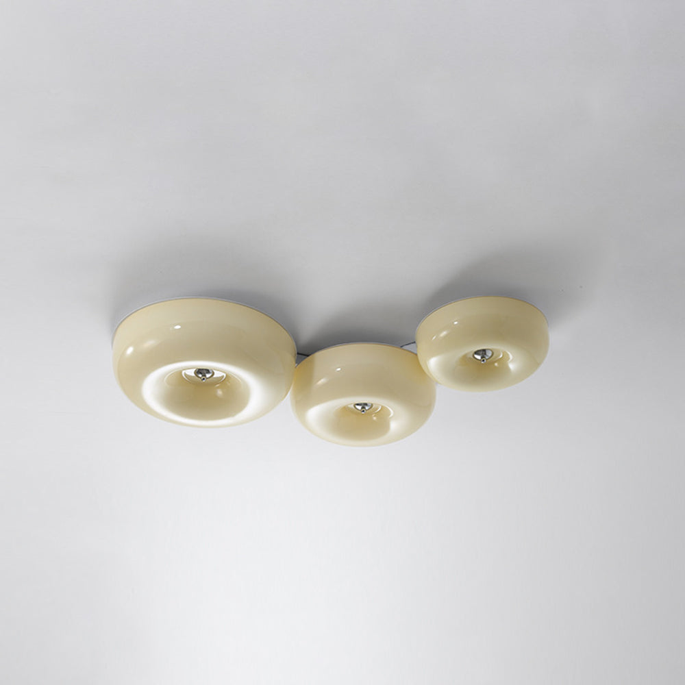 Valentina Lampada da Soffitto Vintage in Vetro Crema