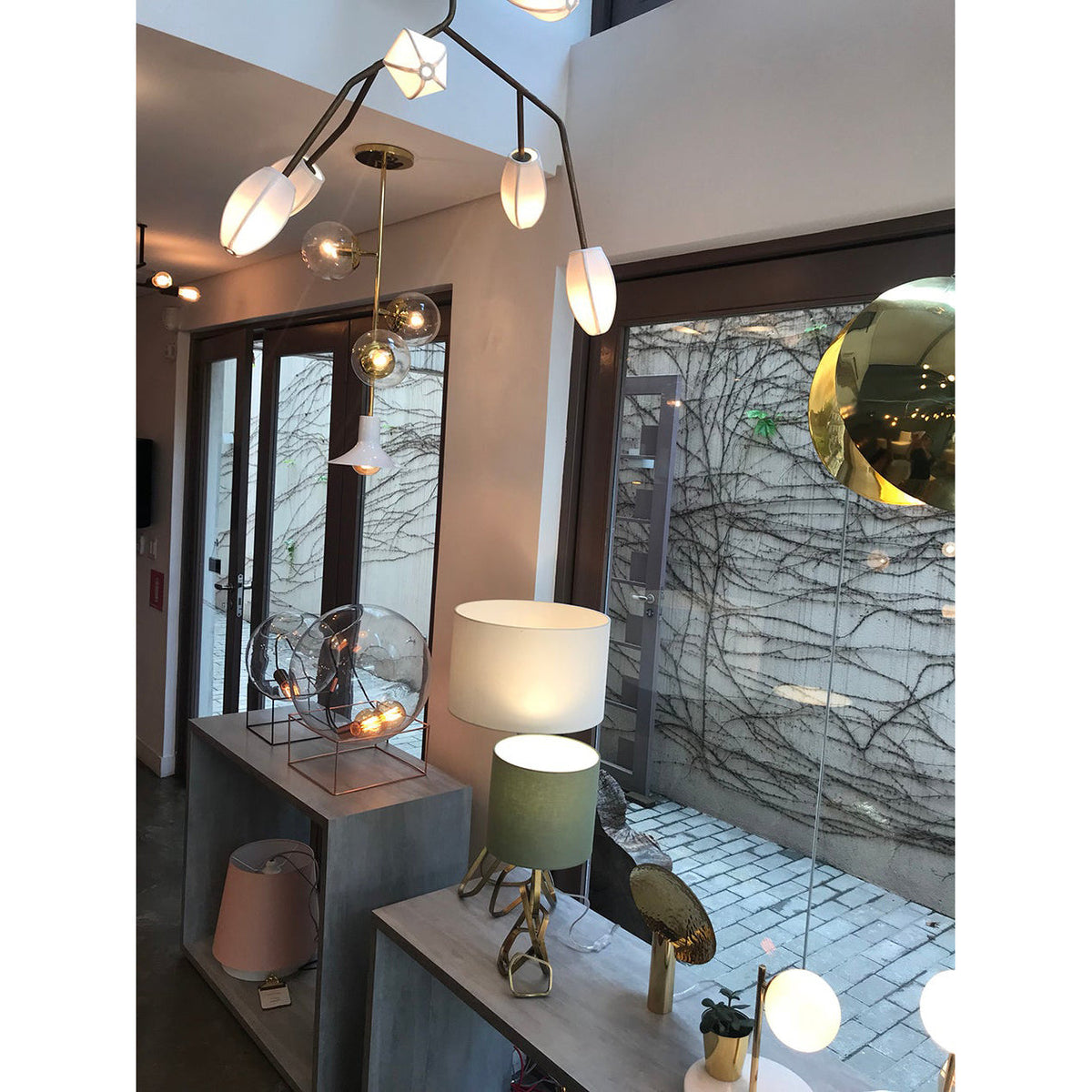 Evvinora Vintage Industrial Metal Fabric Chandelier - Lamp Copper