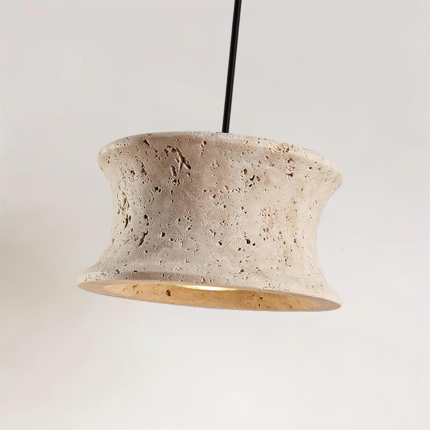 Ritta Pendant Lamp Travertine Sculptural - Letslighting