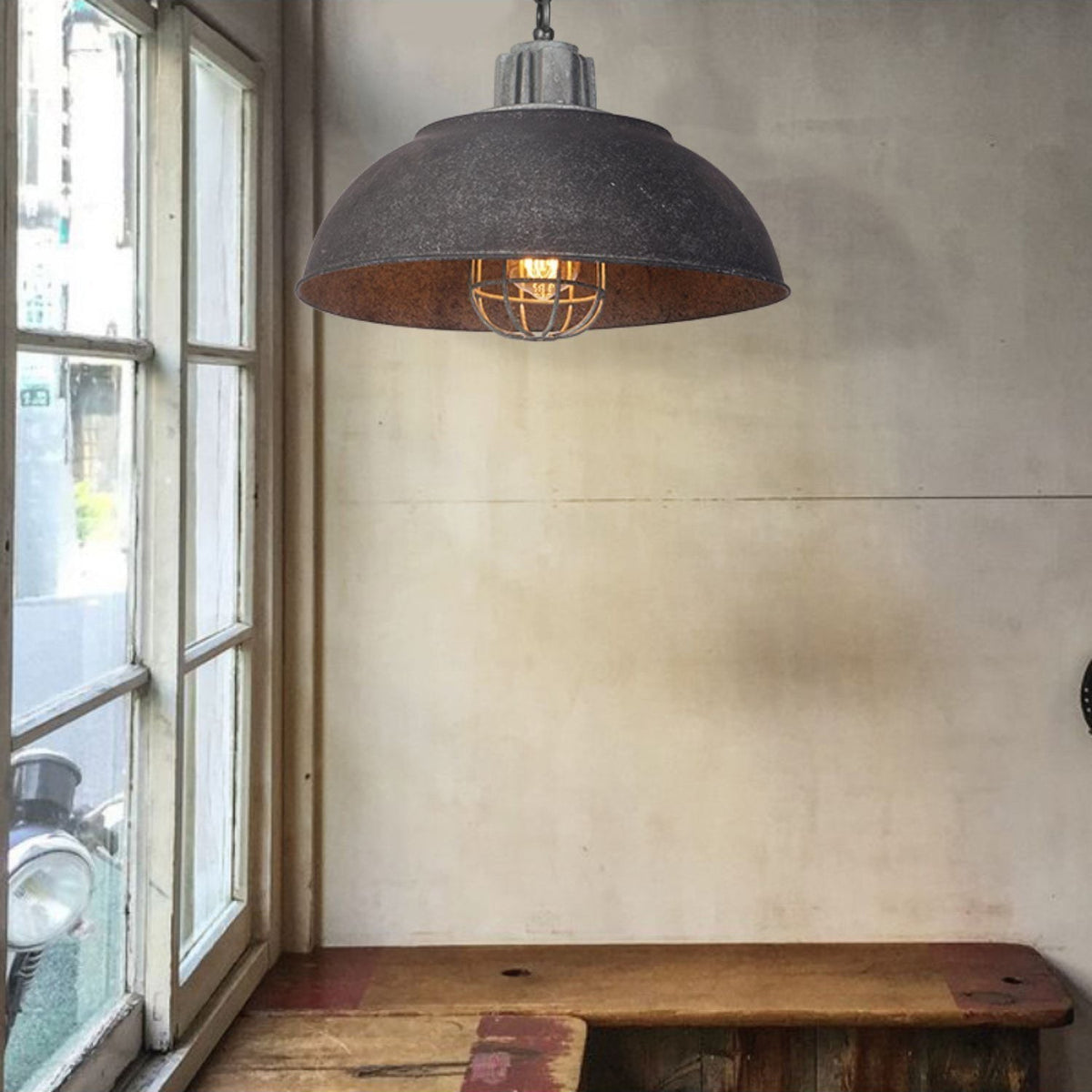 Mydorila Vintage Industrial Metal Pendant Light - Lamp Copper