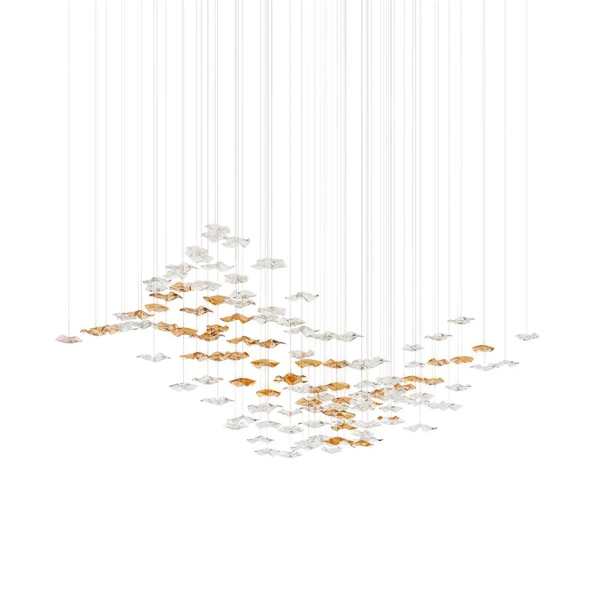 Nephele Crystal Leaf Chandelier - Blowlighting