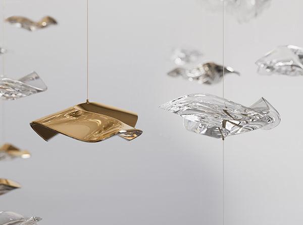 Nephele Crystal Leaf Chandelier - Blowlighting