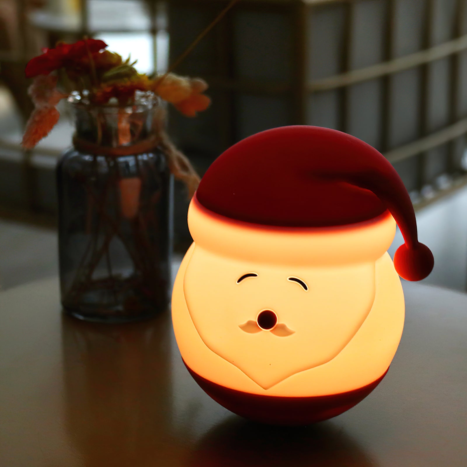 Santa Claus Night Light (built-in battery) - Lamp Copper