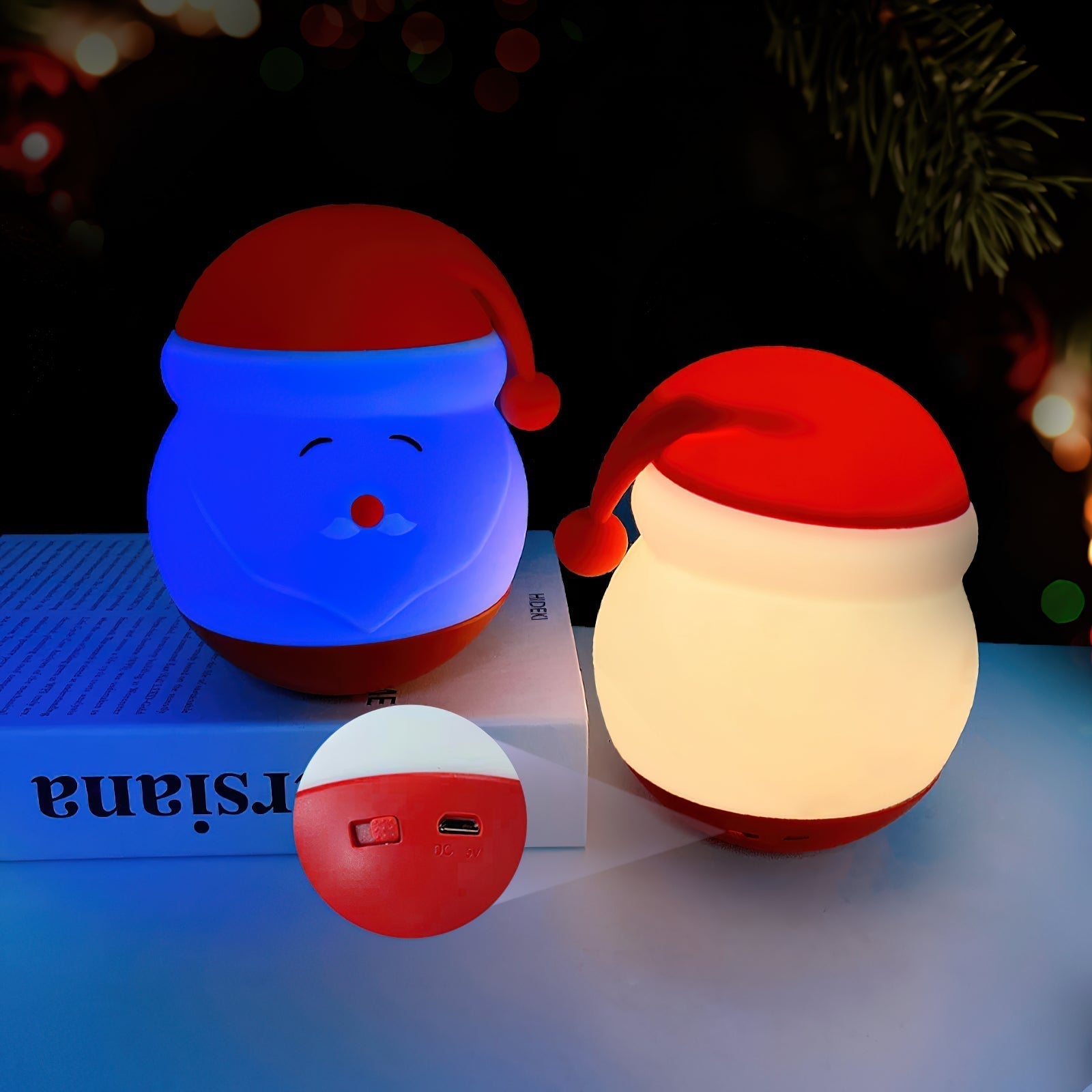 Santa Claus Night Light (built-in battery) - Lamp Copper