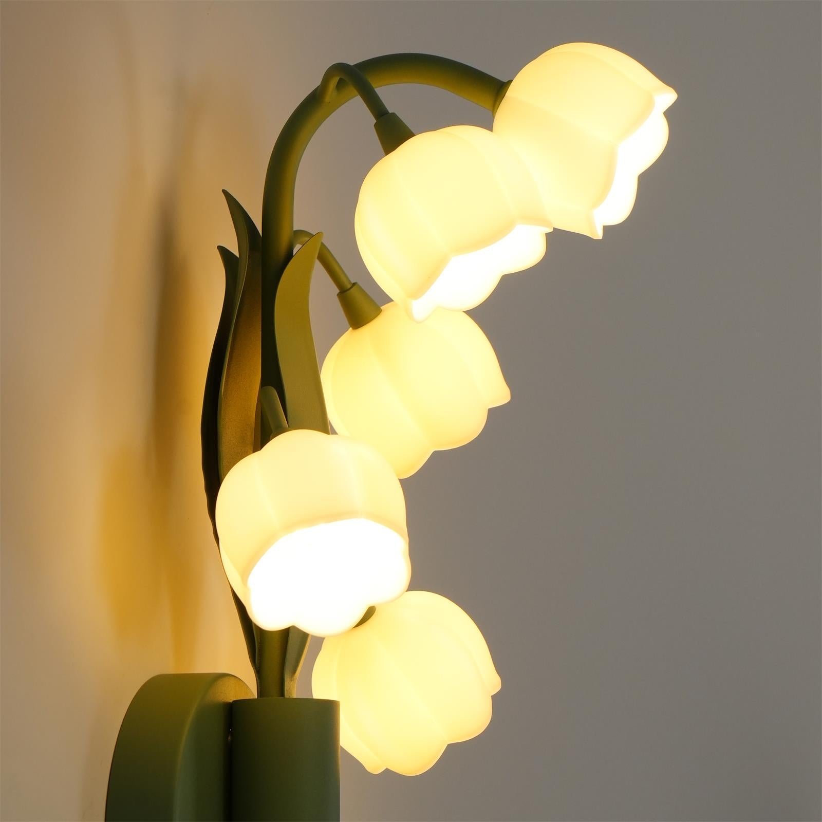 Aria Lampada da Parete Interna a Forma di Orchidea Naturale