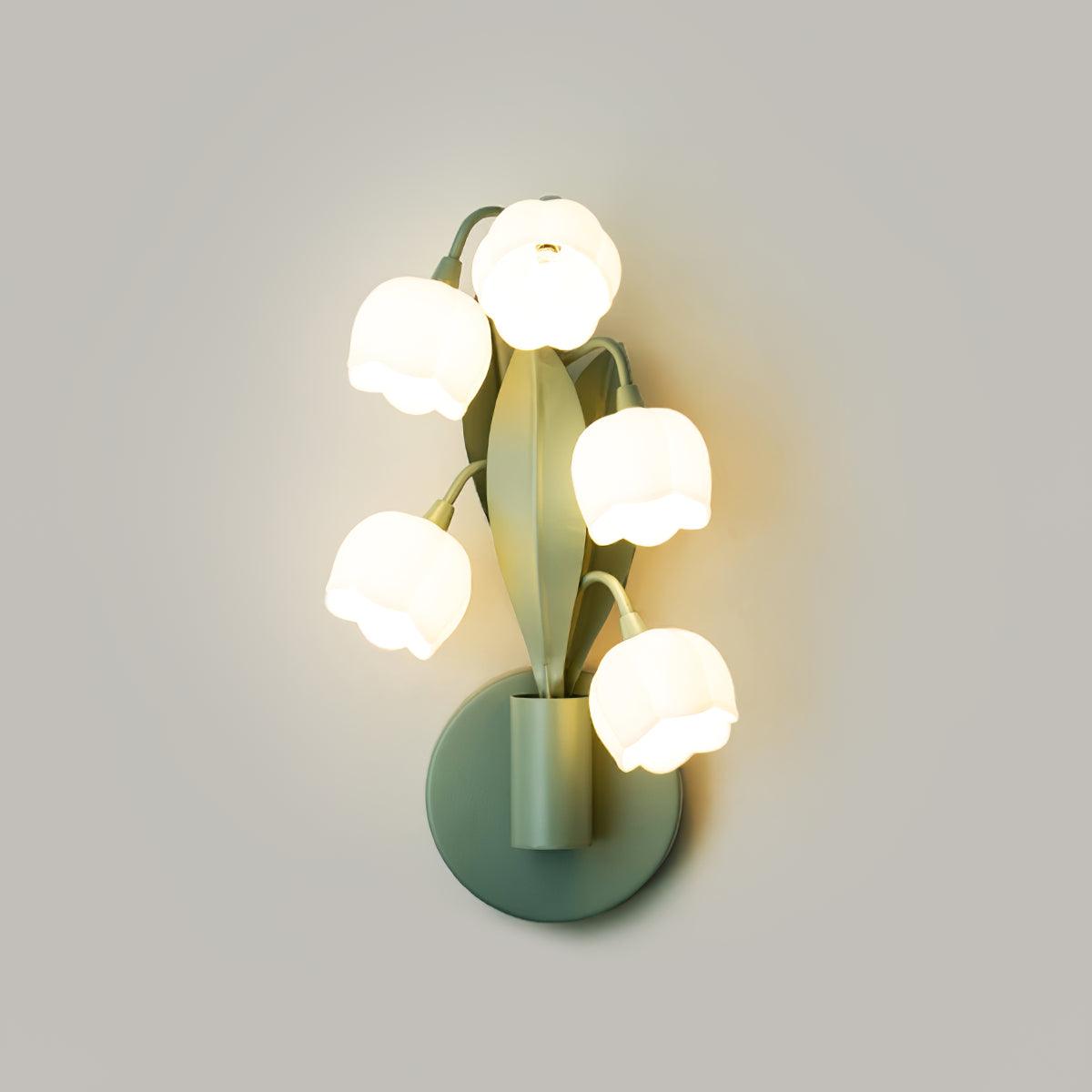 Aria Lampada da Parete Interna a Forma di Orchidea Naturale