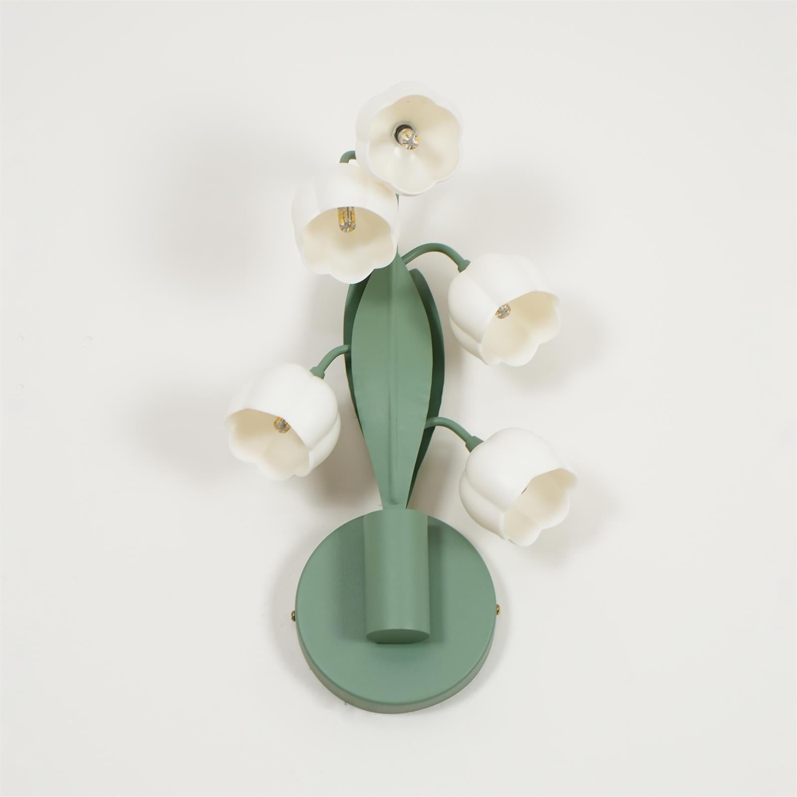 Aria Lampada da Parete Interna a Forma di Orchidea Naturale