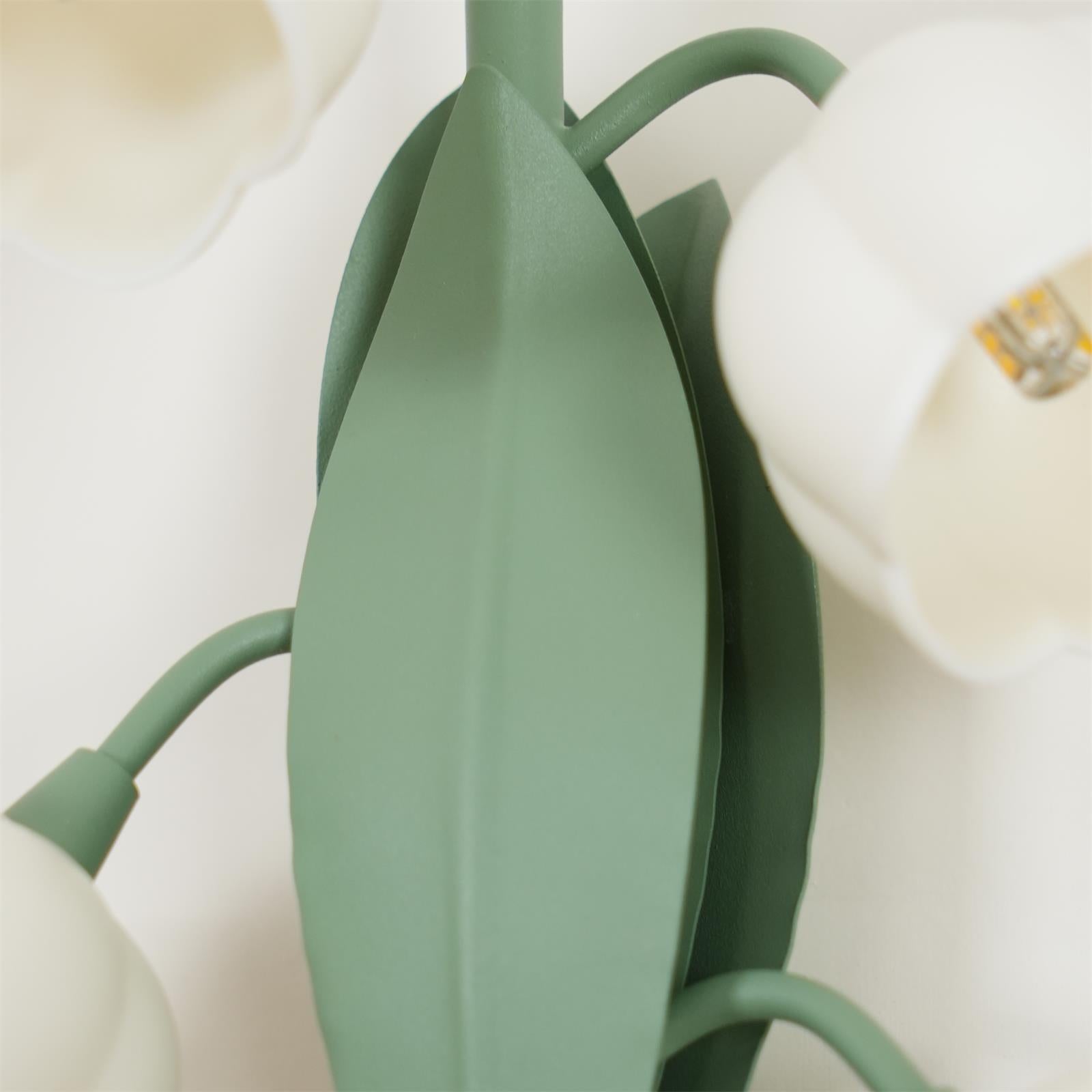 Aria Lampada da Parete Interna a Forma di Orchidea Naturale