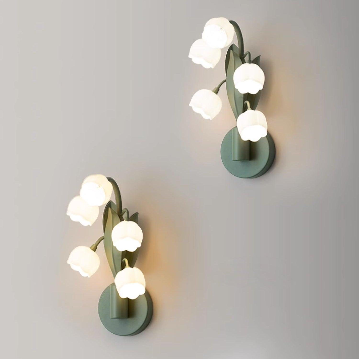 Aria Lampada da Parete Interna a Forma di Orchidea Naturale