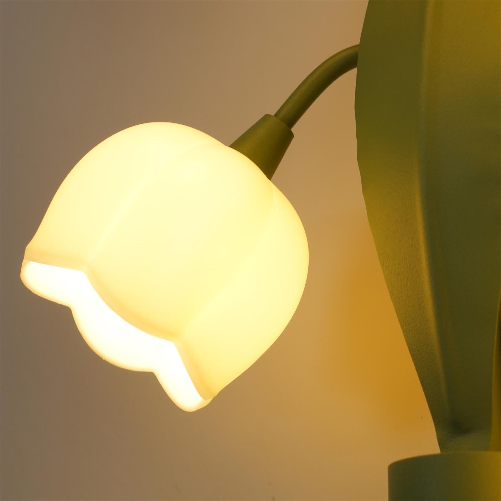Aria Lampada da Parete Interna a Forma di Orchidea Naturale