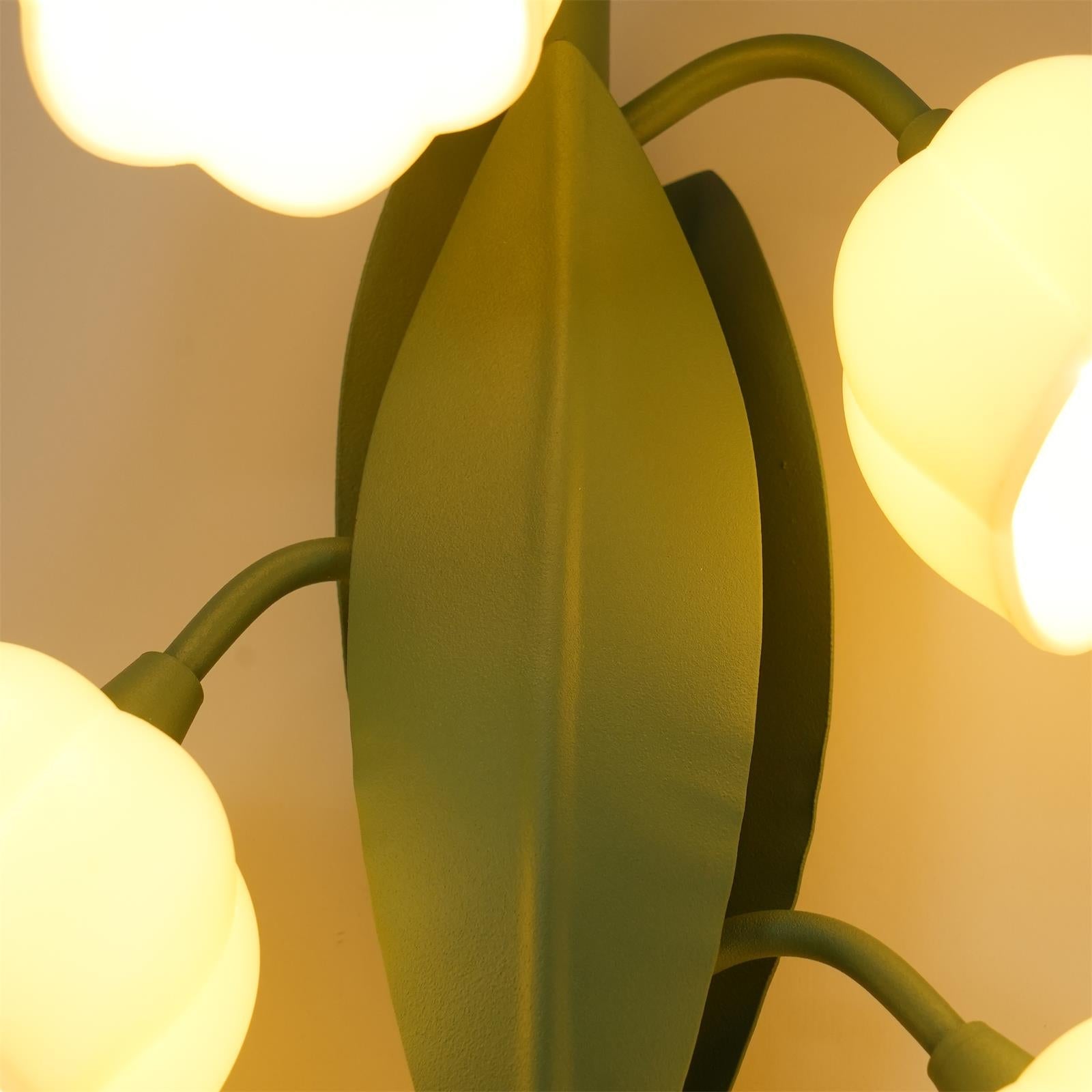 Aria Lampada da Parete Interna a Forma di Orchidea Naturale