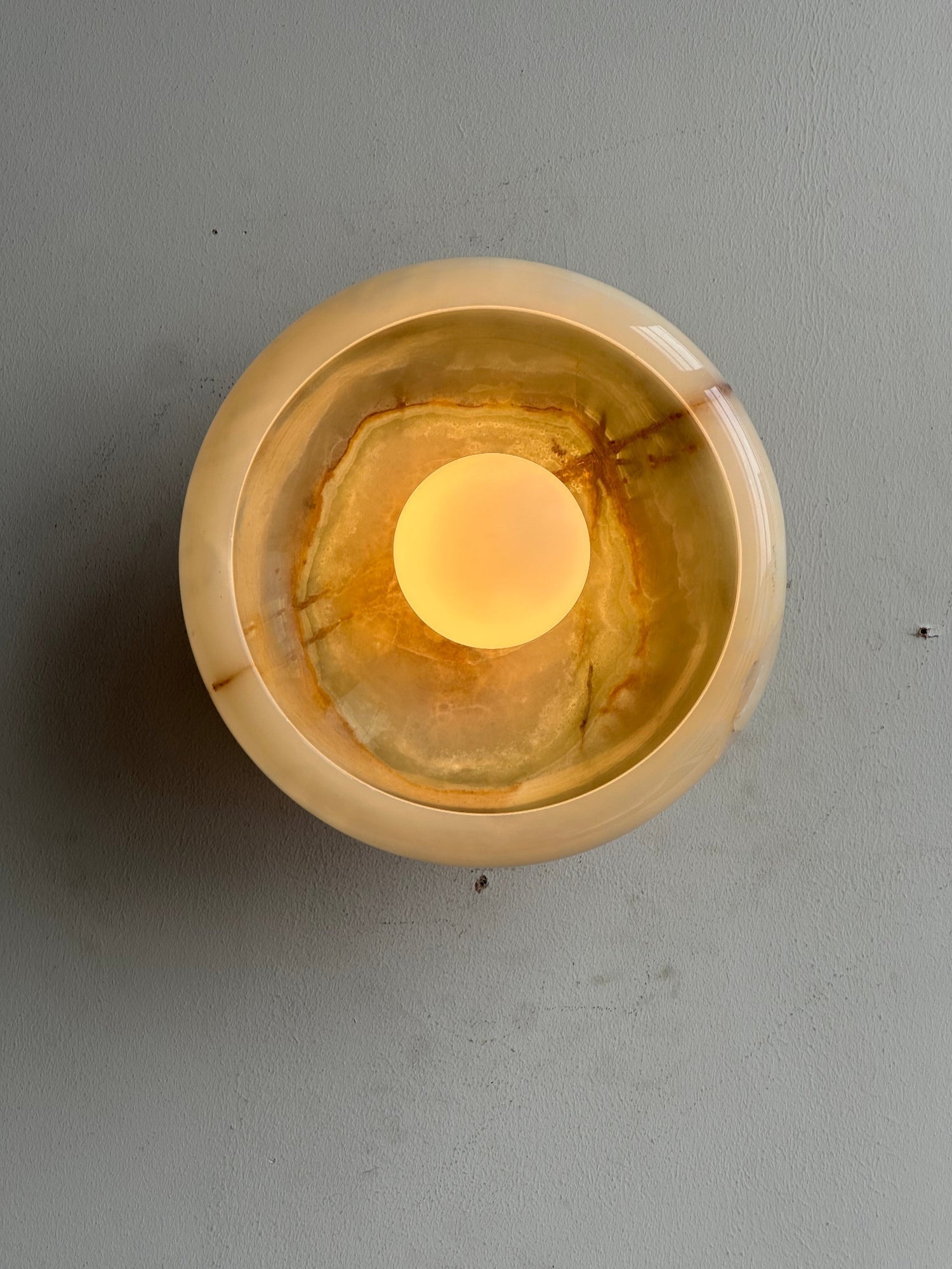 Piedra Modern Minimalist Marble Glass Wall Lamp - Lamp Copper