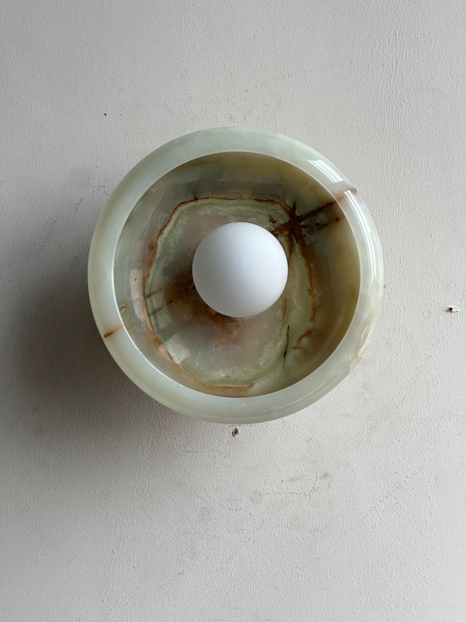 Piedra Modern Minimalist Marble Glass Wall Lamp - Lamp Copper