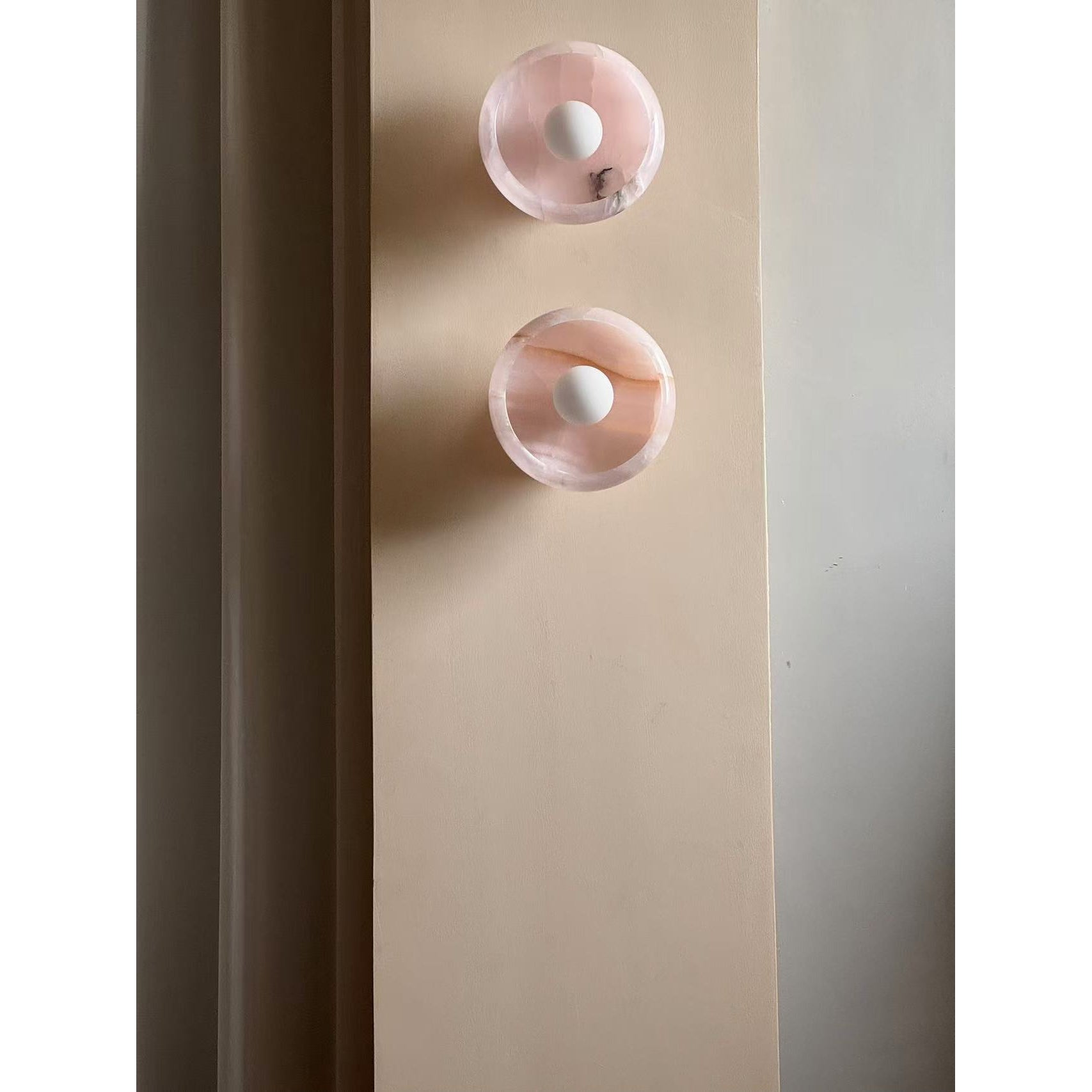 Piedra Modern Minimalist Marble Glass Wall Lamp - Lamp Copper