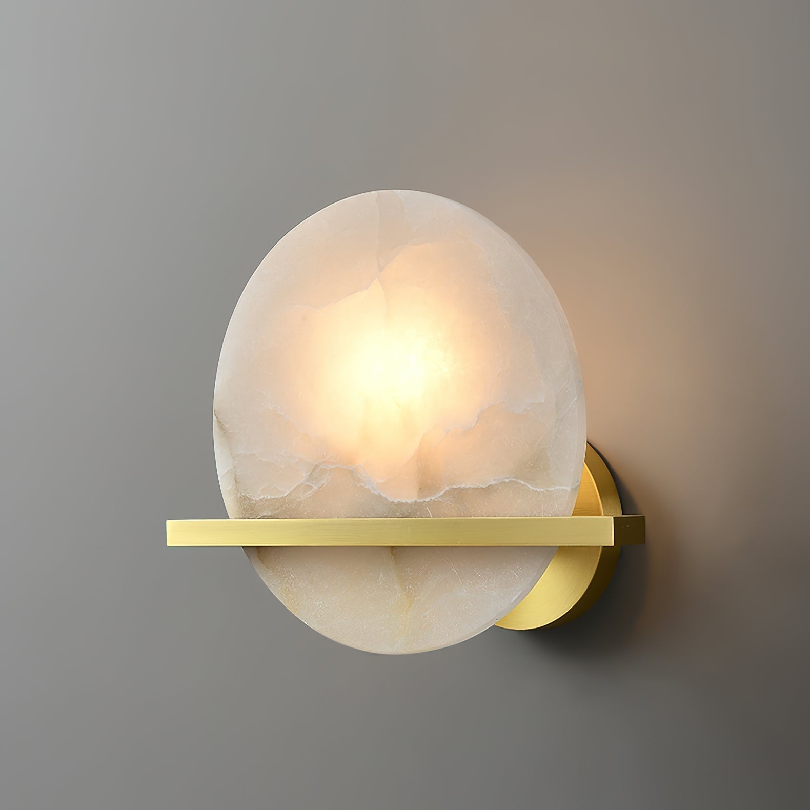 Vatalisra Modern Minimalist Alabaster Wall Lamp - Lamp Copper