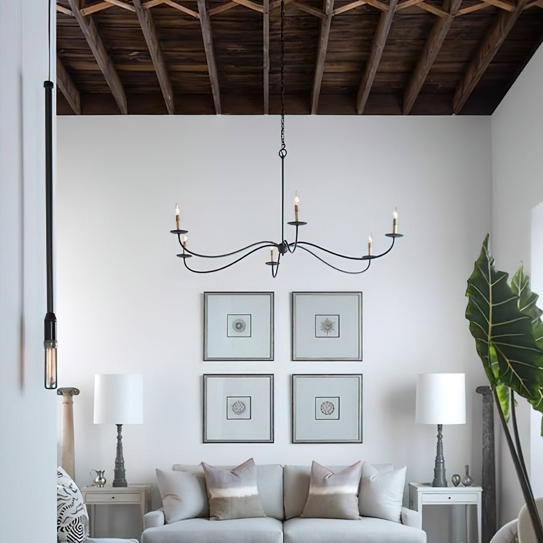 Silva Lampadario ad Arco Stile Candela Rustico