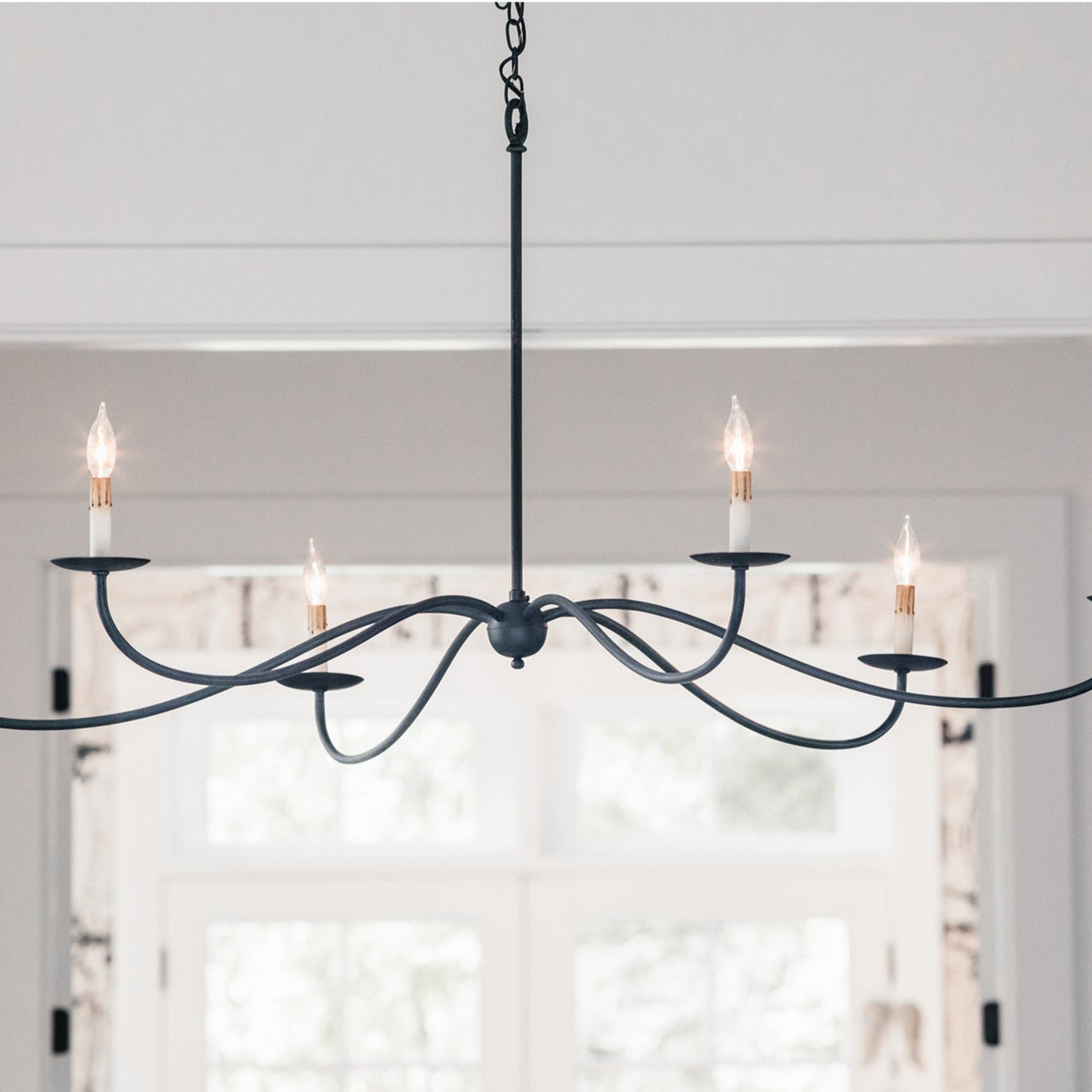 Silva Lampadario ad Arco Stile Candela Rustico