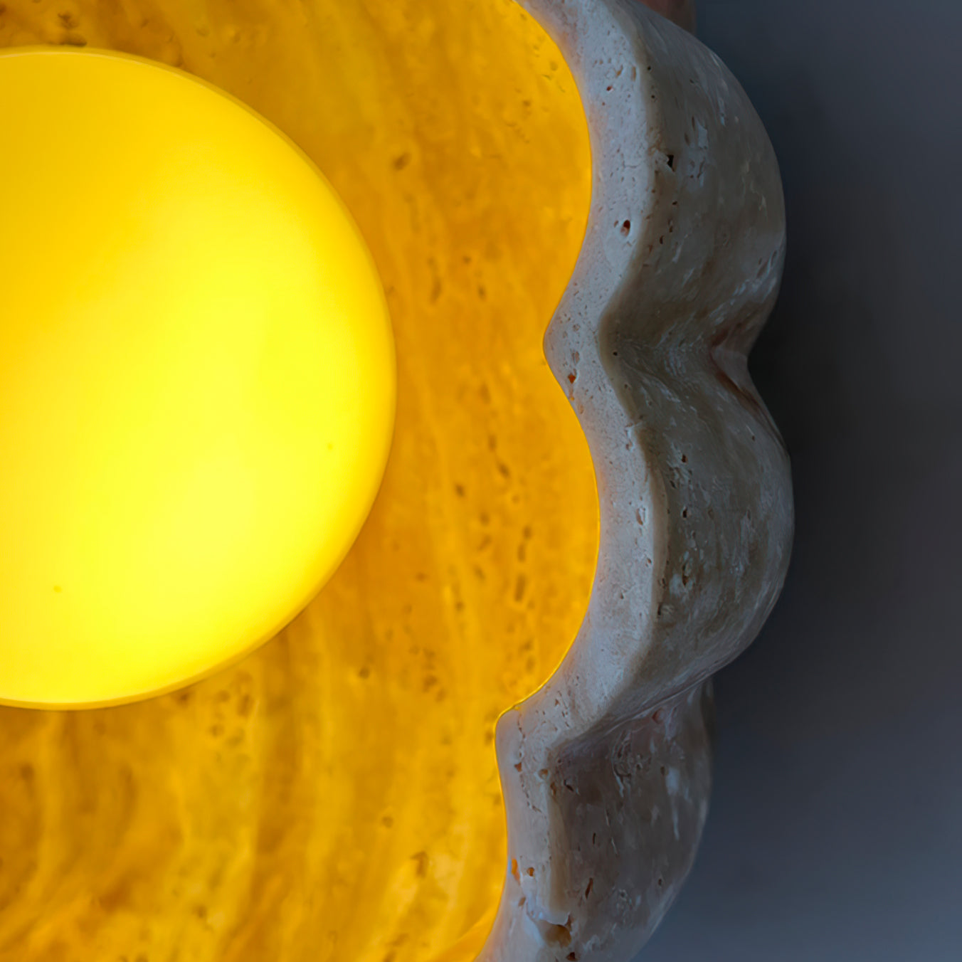 Ritta Wall Lamp Scalloped Travertine Shell - Letslighting