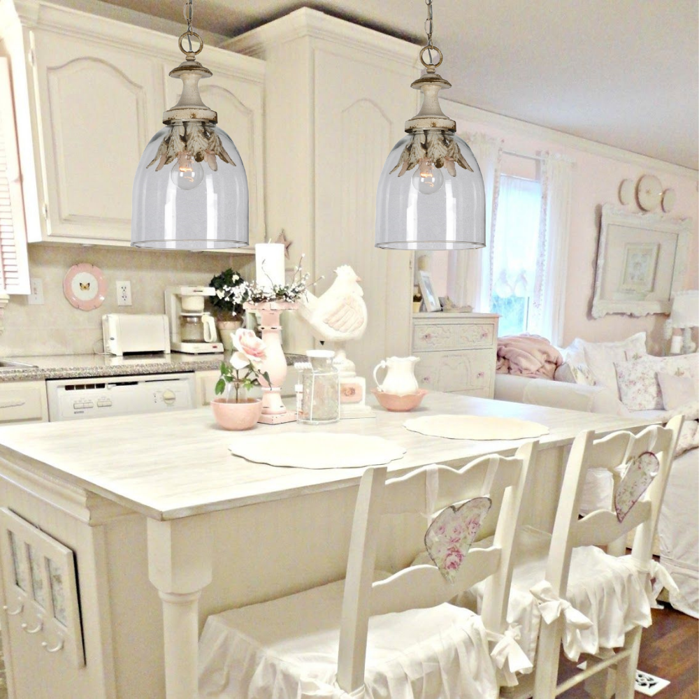 Nyrinaris Vintage Premium Metal Glass Pendant Lamp - Lamp Copper