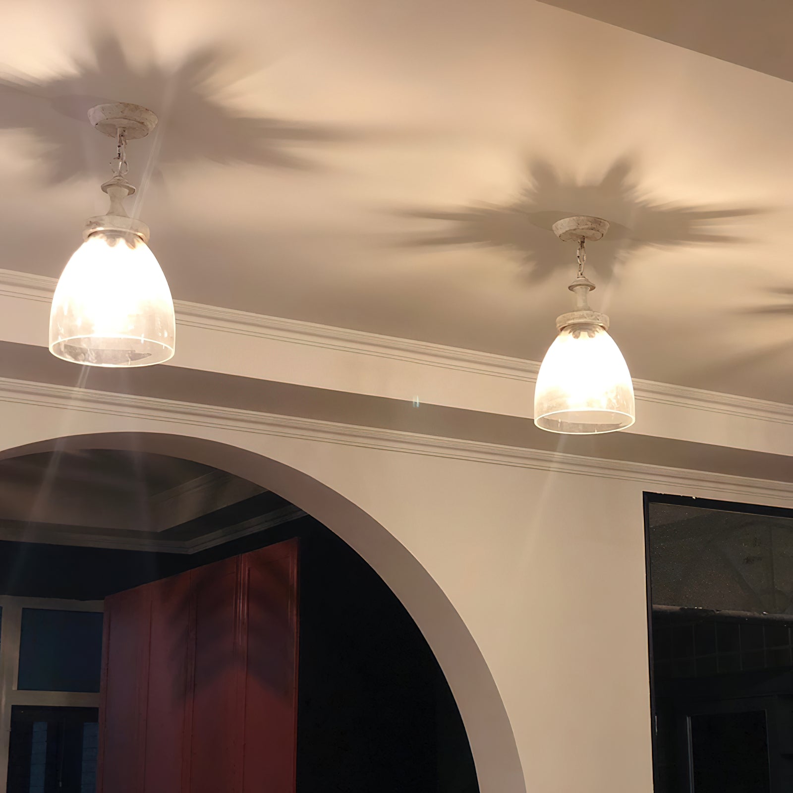 Nyrinaris Vintage Premium Metal Glass Pendant Lamp - Lamp Copper