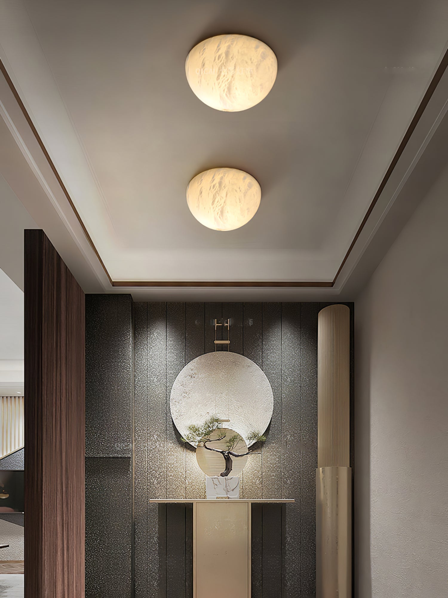 Visoliel Minimalist Alabaster Ceiling Light - Neutralighting