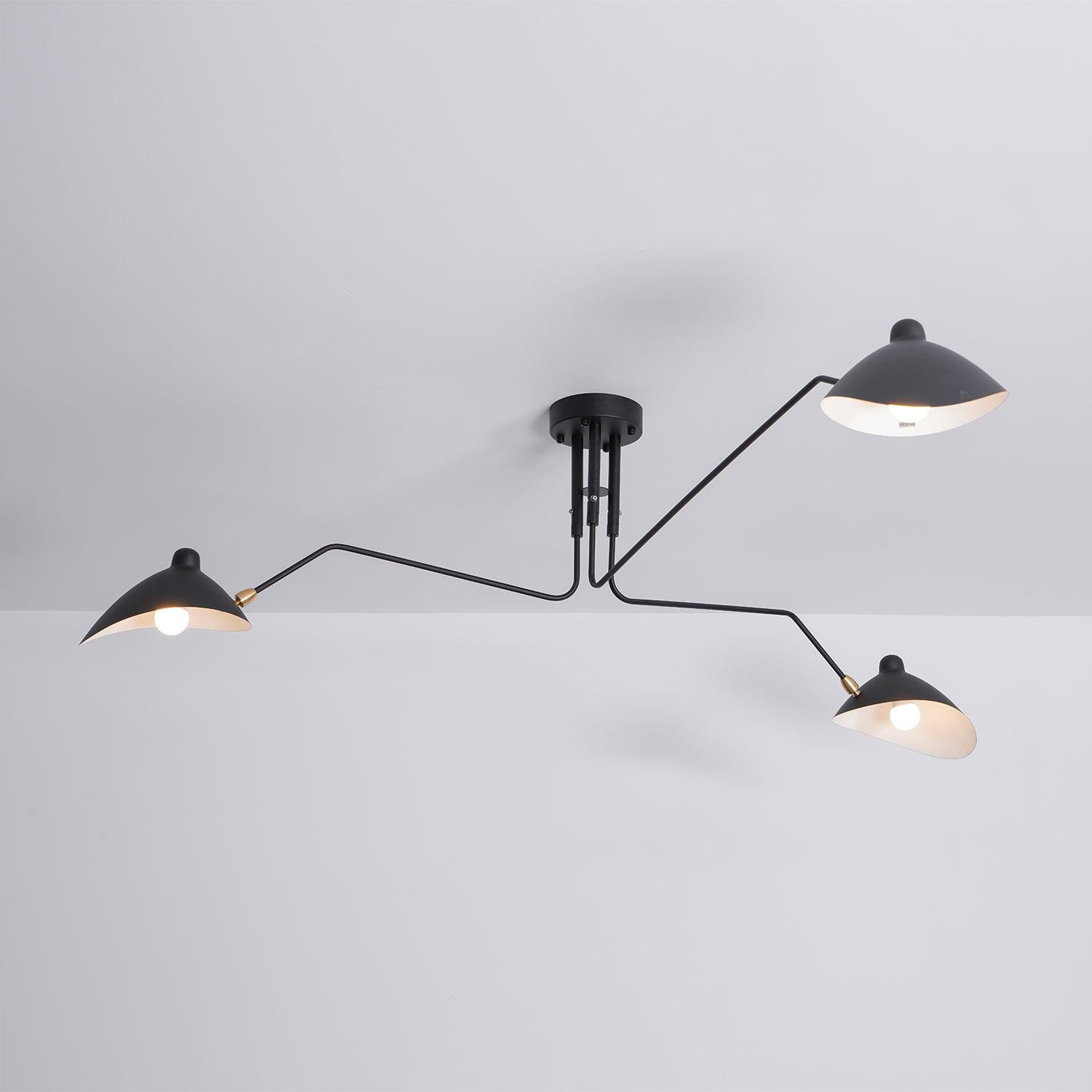 Arisha Lampada da Soffitto Industriale a Tre Bracci
