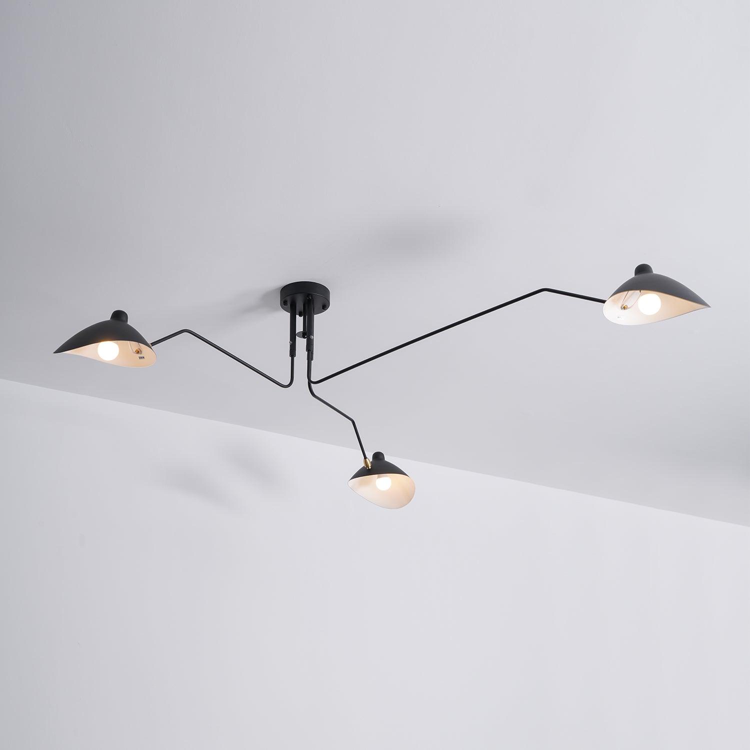 Arisha Lampada da Soffitto Industriale a Tre Bracci