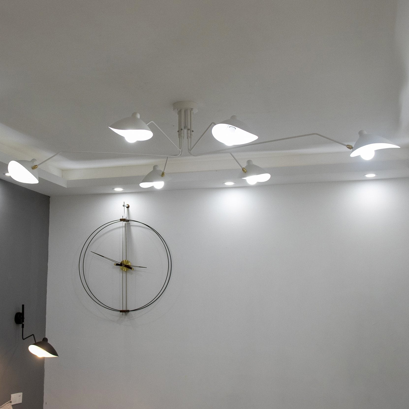 Arisha Lampada da Soffitto Industriale a Tre Bracci
