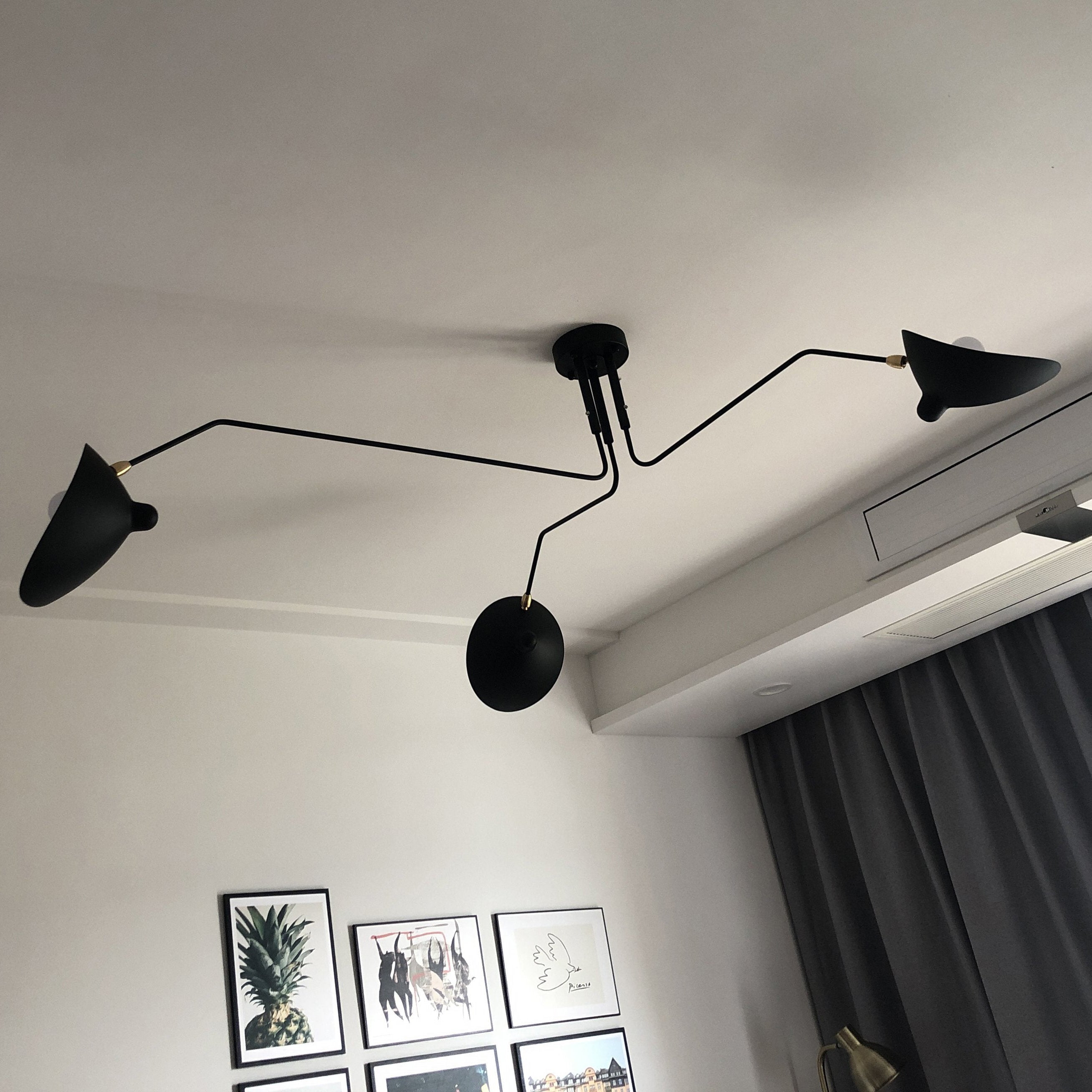Arisha Lampada da Soffitto Industriale a Tre Bracci
