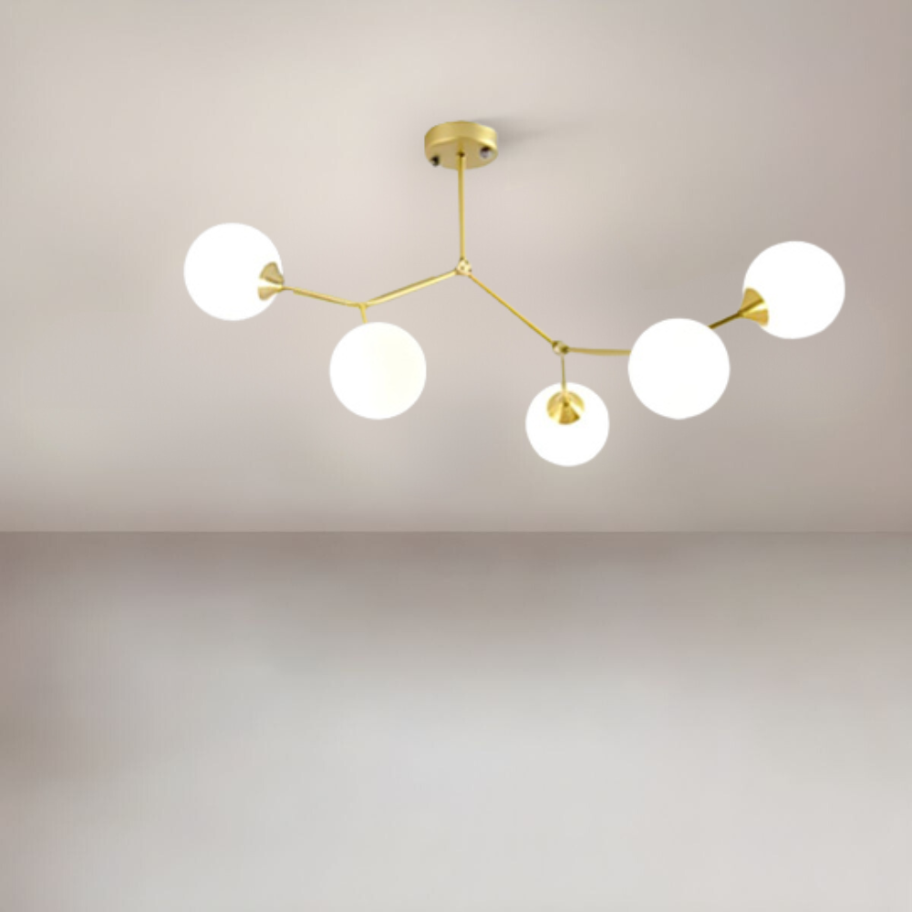 Valentina Moderni LED Vetro Nero/Oro Moderni Lampadari Soggiorno/Camera da Letto