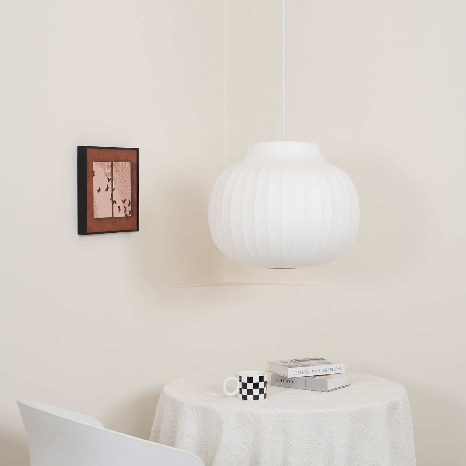 Lumina Silk Ribbed Pendant Light - Blowlighting