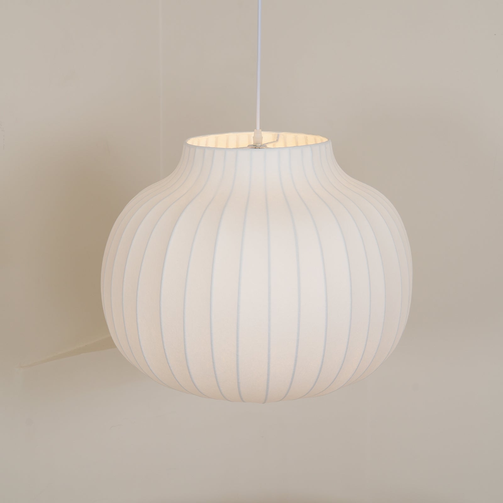 Lumina Silk Ribbed Pendant Light - Blowlighting