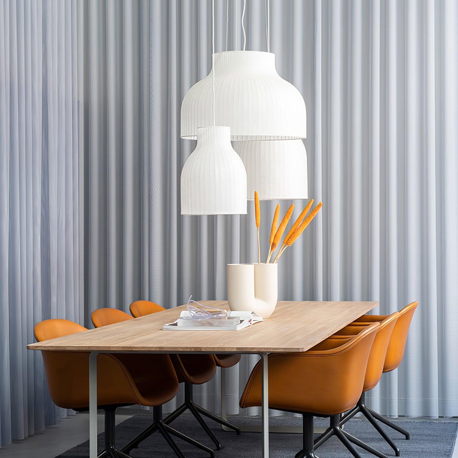 Lumina Silk Ribbed Pendant Light - Blowlighting