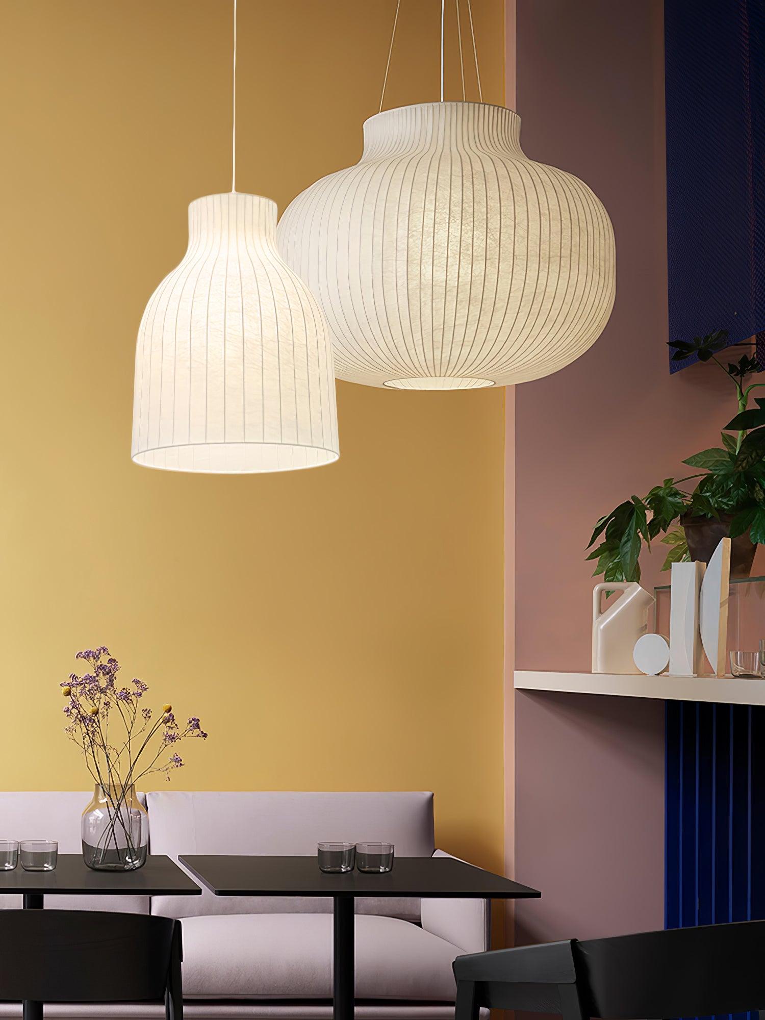 Lumina Silk Ribbed Pendant Light - Blowlighting