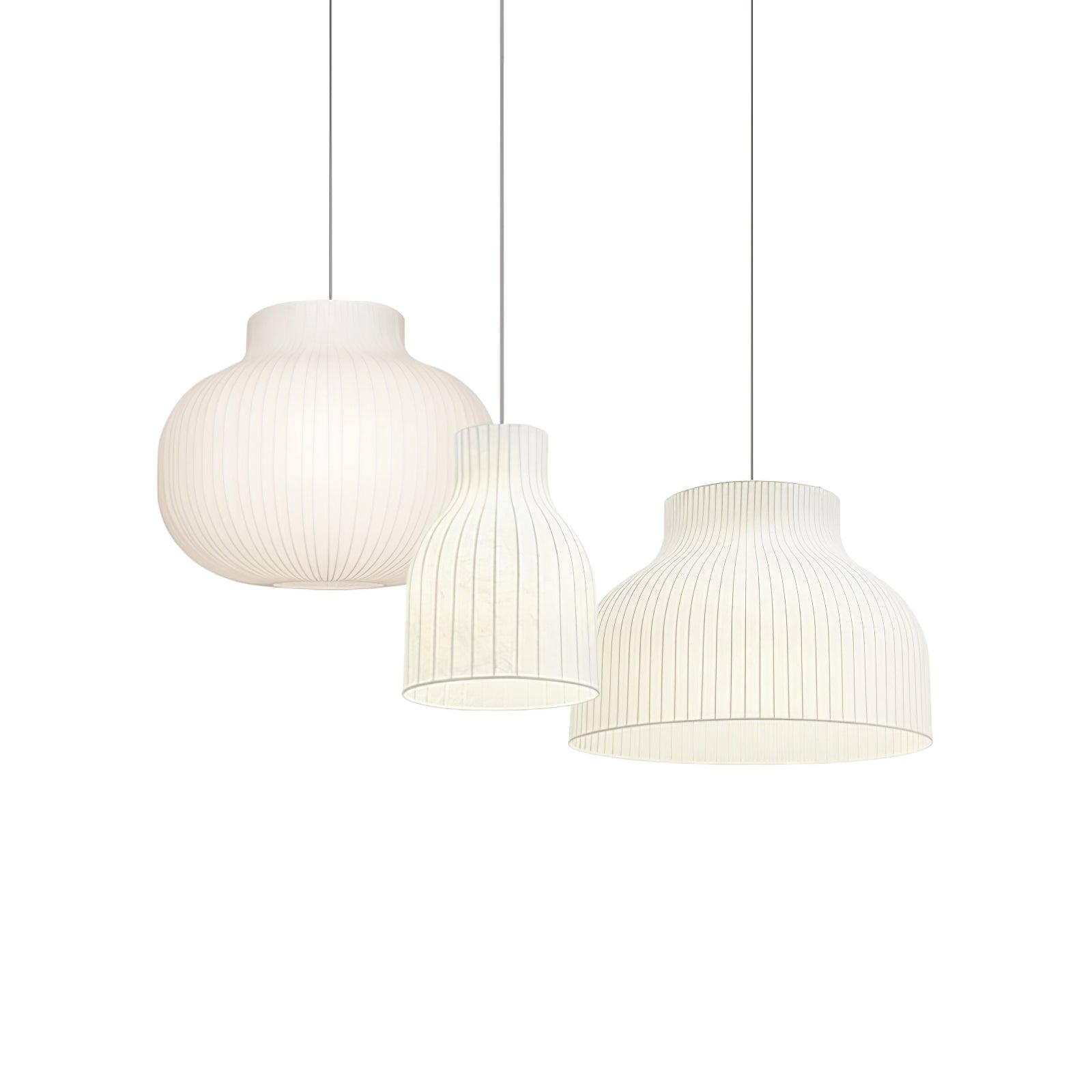 Lumina Silk Ribbed Pendant Light - Blowlighting