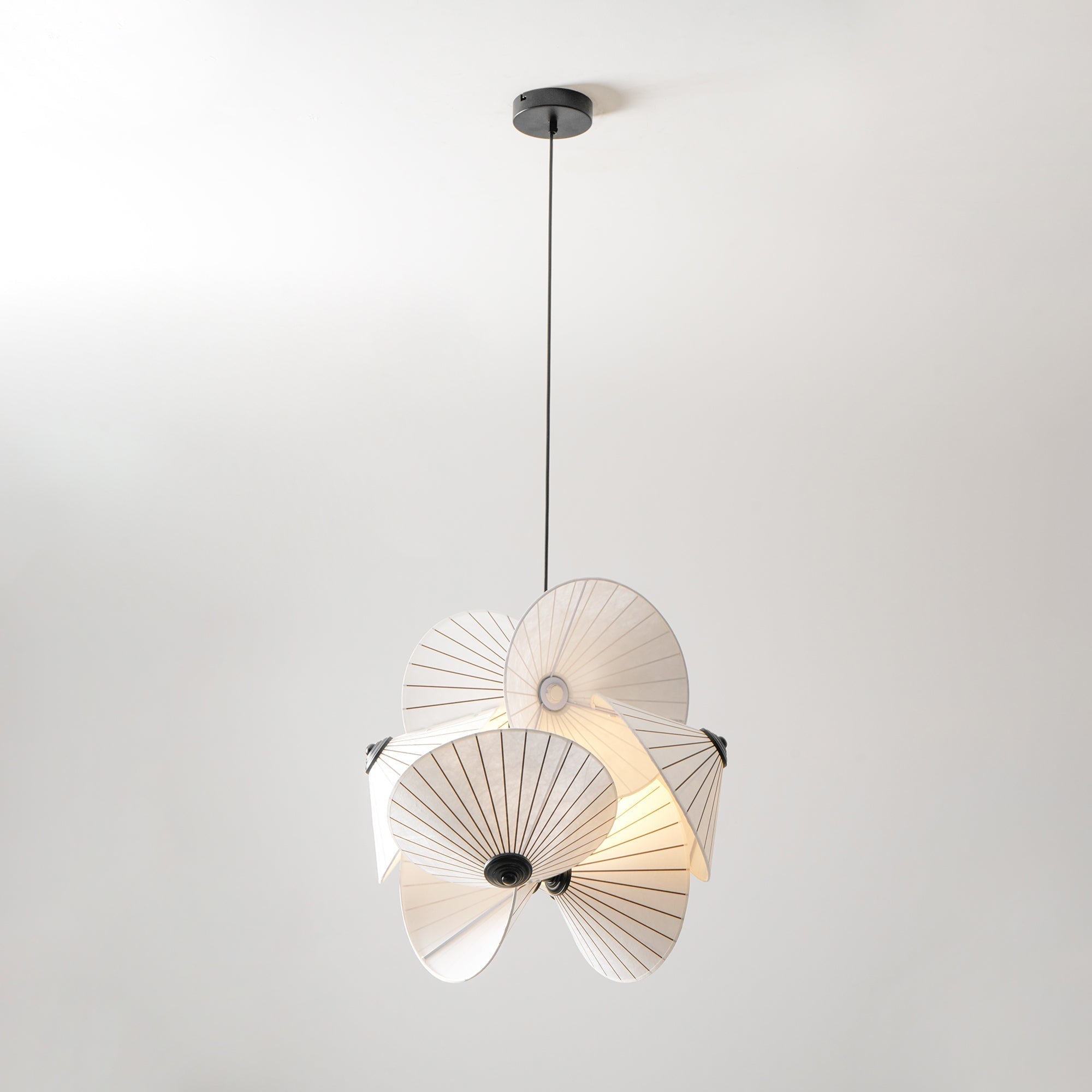 Zerinarae Individual Creativity Metal Fabric Pendant Light - Lamp Copper