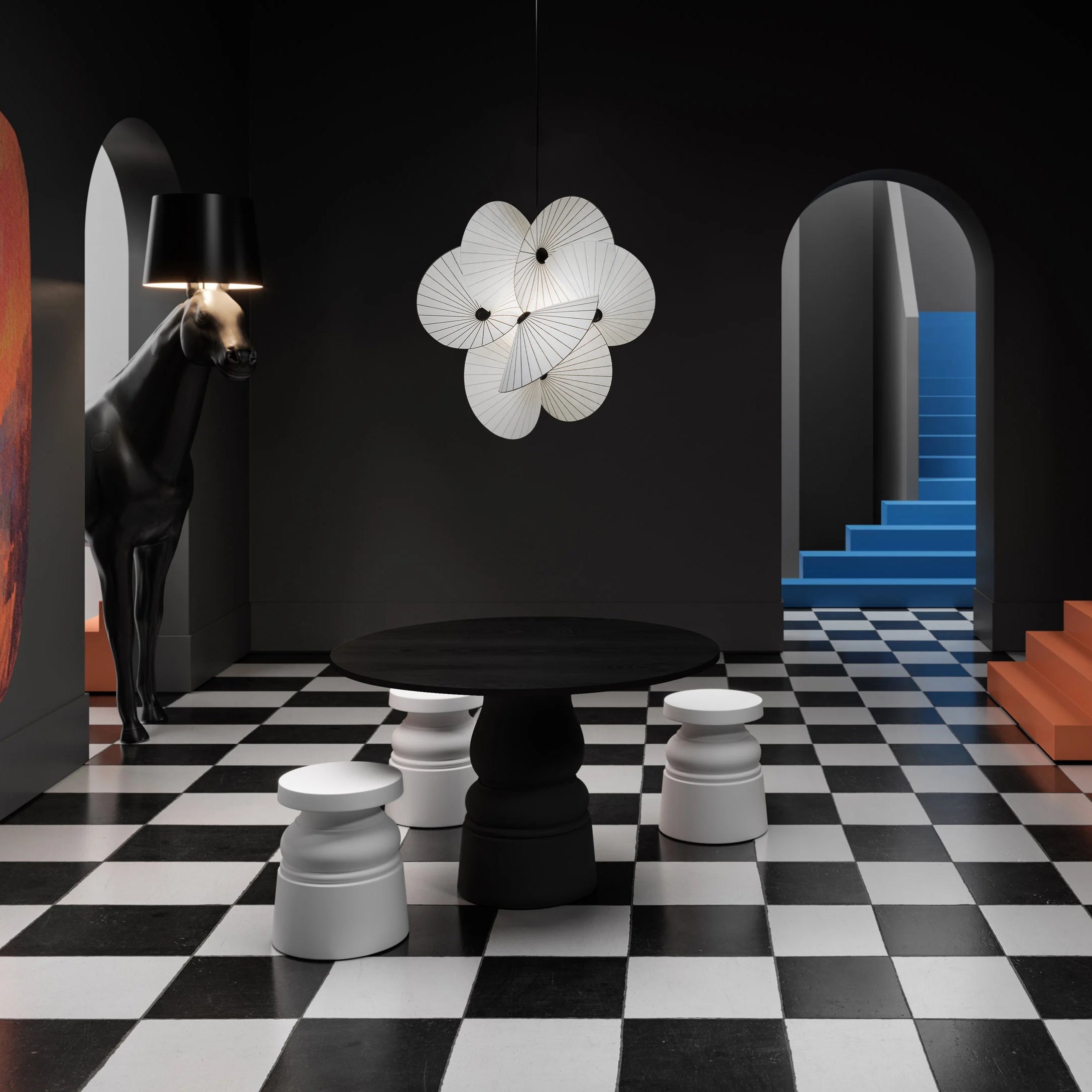 Zerinarae Individual Creativity Metal Fabric Pendant Light - Lamp Copper