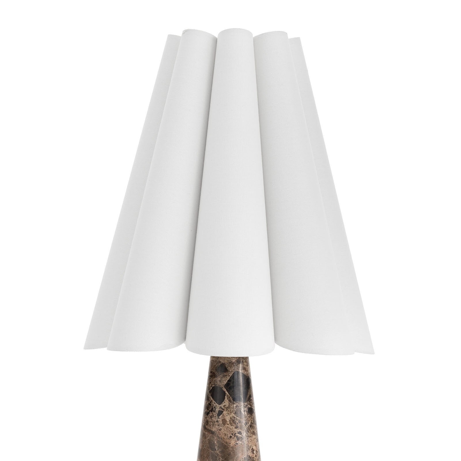Shadon Marble Pleated Table Lamp - Lamp Copper