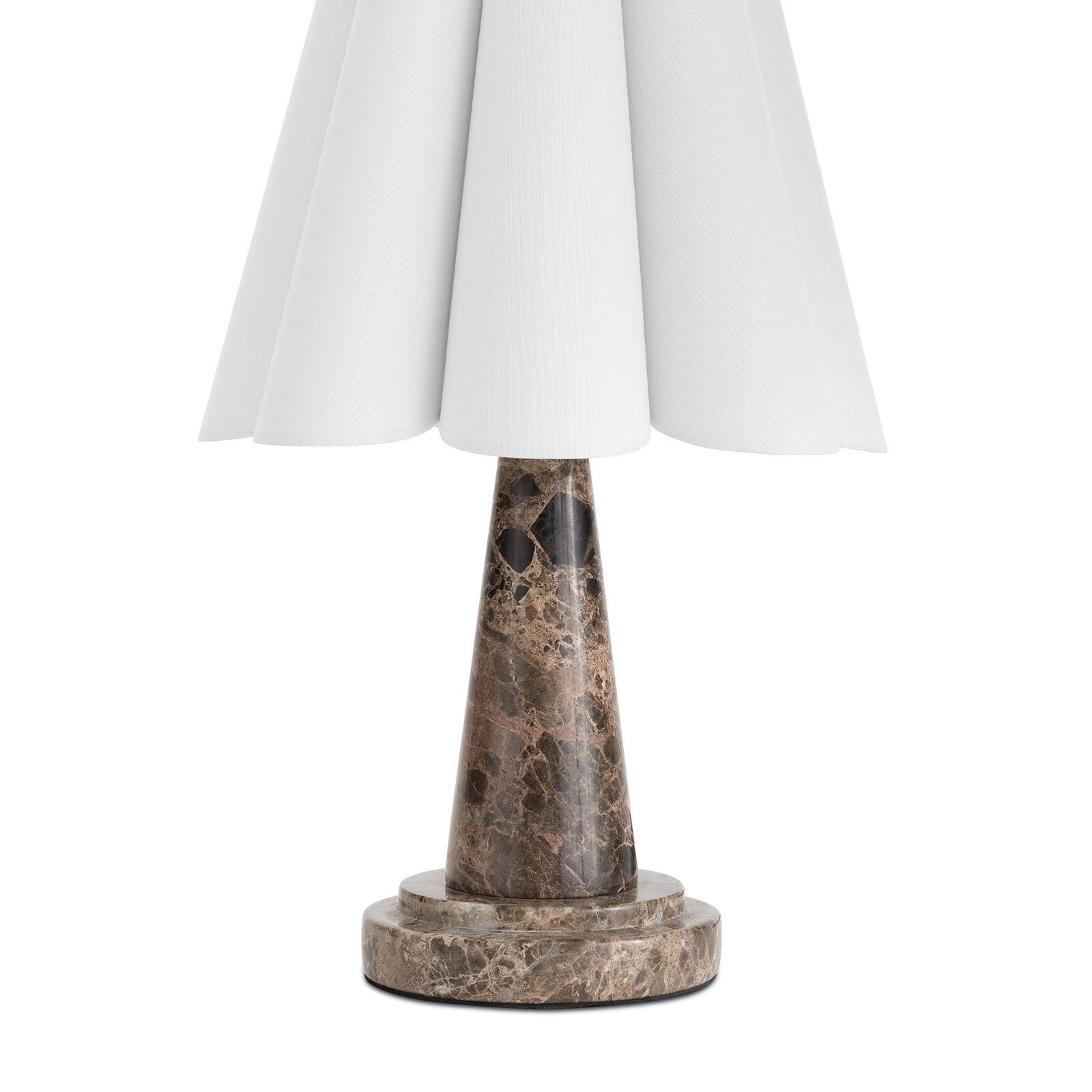 Shadon Marble Pleated Table Lamp - Lamp Copper